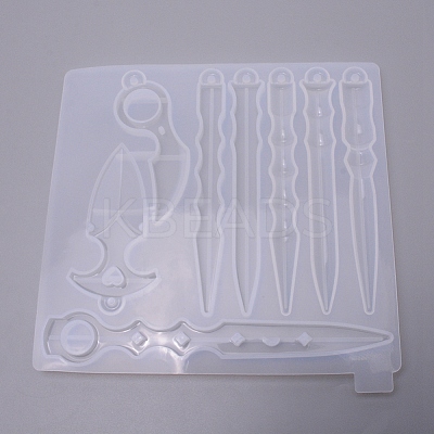 DIY Keychain Silicone Pendant Molds DIY-WH0167-97-1