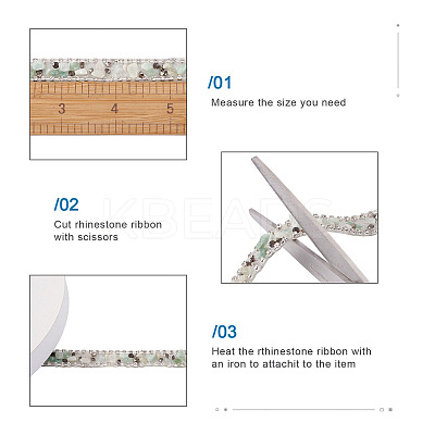 2 Yards Hotfix Rhinestone Tape DIY-BT0001-32-1