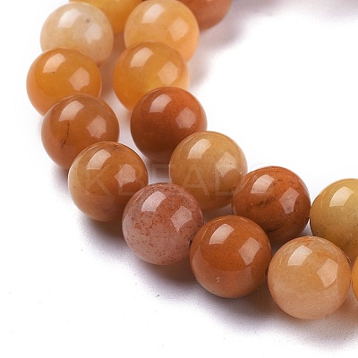 Natural Topaz Jade Beads Strands G-K410-08-8mm-1