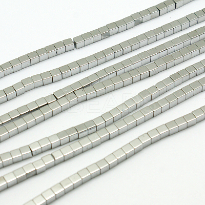 Non-magnetic Synthetic Hematite Beads Strands G-E098-2mm-5-1