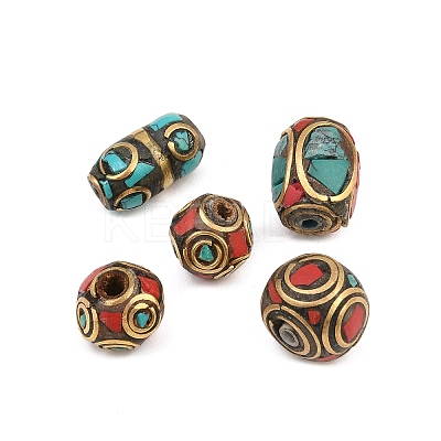Handmade Tibetan Style Beads TIBEB-G001-M2-1