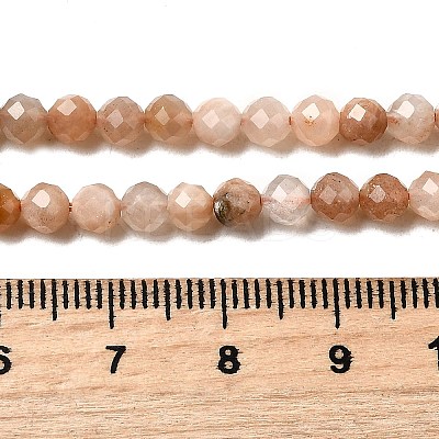 Natural Peach Moonstone Beads Strands G-F619-19A-4mm-1