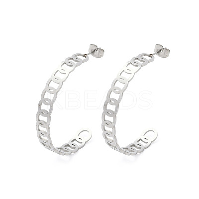 304 Stainless Steel Stud Earrings EJEW-Z089-12P-1