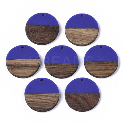 Resin & Wood Pendants RESI-S358-02B-20-1