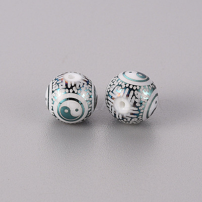 Electroplate Glass Beads LS-EGLA-Q123-012G-1