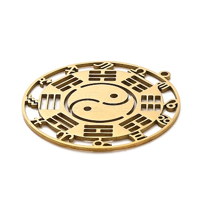 304 Stainless Steel Pendants STAS-D050-01G-1