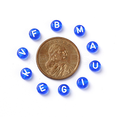 Transparent Blue Acrylic Beads TACR-YW0001-08B-1