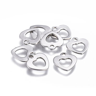 Tarnish Resistant 201 Stainless Steel Hollow Charms STAS-F207-35P-1