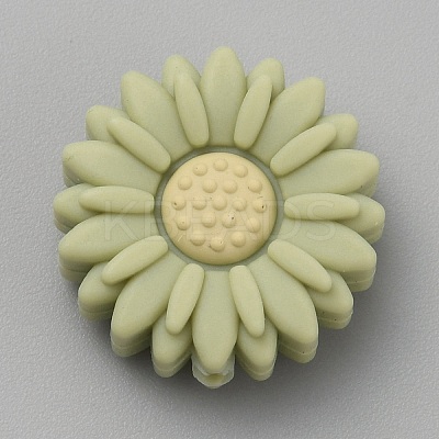 Daisy Food Grade Eco-Friendly Silicone Focal Beads SIL-CJC0002-01E-1