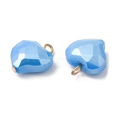 Imitation Jade Glass Pendants KK-Q777-01G-01-1
