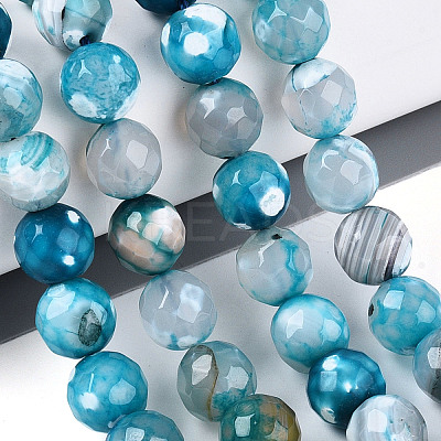 Dyed & Heated Natural Fire Crackle Agate Beads Strands G-N359-01B-06-1