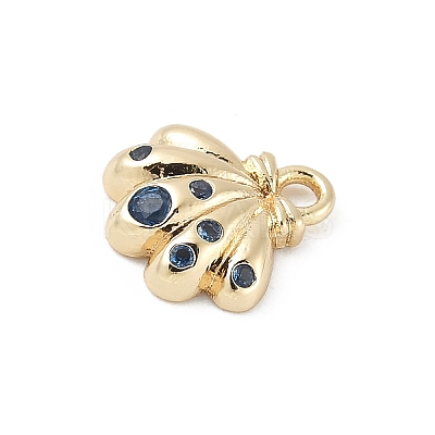 Brass Micro Pave Cubic Zirconia Charms LS-KK-M326-20A-G-1