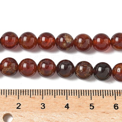 Natural Orange Garnet Beads Strands G-G271-B01-8mm-1