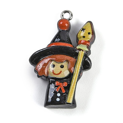 Halloween Theme Resin Pendants RESI-M046-01O-1
