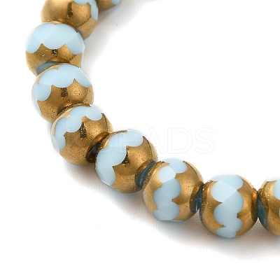 Opaque Solid Color Glass Beads Strands GLAA-G098-02B-1