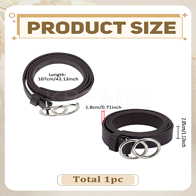 PU Imitation Leather Chain Belts AJEW-WH0270-673D-1