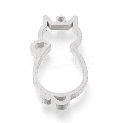 Tarnish Resistant 304 Stainless Steel Open Back Bezel Pendants STAS-K208-10P-1