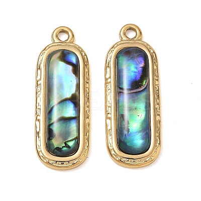 Natural Paua Shell Pendants SA-CBA11D7-25B-G-1