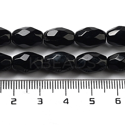 Natural Black Onyx(Dyed & Heated) Beads Strands G-P520-C06-01-1