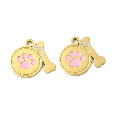 304 Stainless Steel Enamel Charms X1-STAS-G360-03G-01-1