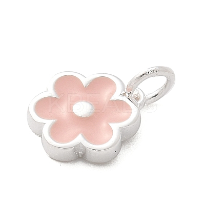 925 Sterling Silver Enamel Flower Charms LS-STER-D300-04S-02-1