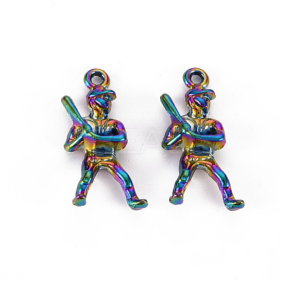 Rainbow Color Alloy Pendants PALLOY-S180-292-NR-1