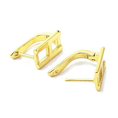 Brass Letter Stud Earrings for Women EJEW-A038-01H-G-1