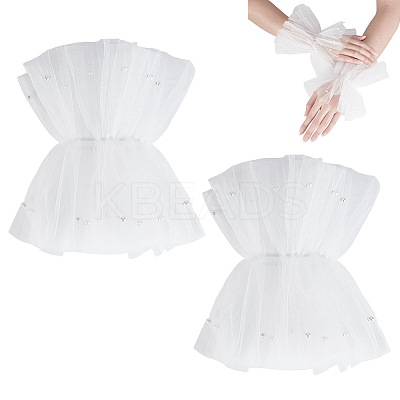Gauze Lady Tulle Lace Oversleeve AJEW-WH0596-070A-1