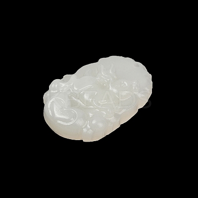 Natural White Jade Carved Pendants G-S384-01D-1
