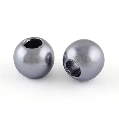 ABS Plastic Imitation Pearl European Beads MACR-R530-12mm-A50-1