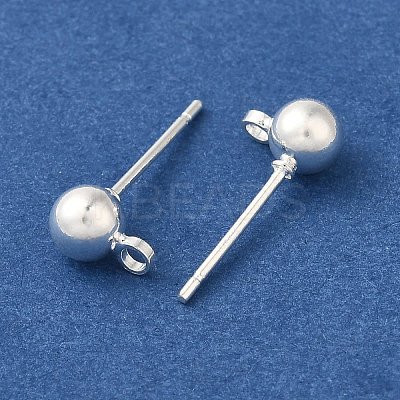 Brass Studs Earrings Finding KK-K383-03B-S-1