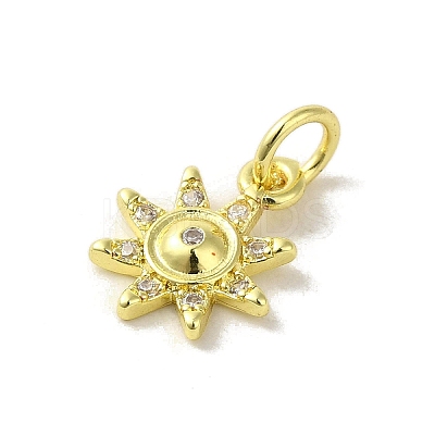 Brass Micro Pave Cubic Zirconia Charms KK-M283-23A-01-1