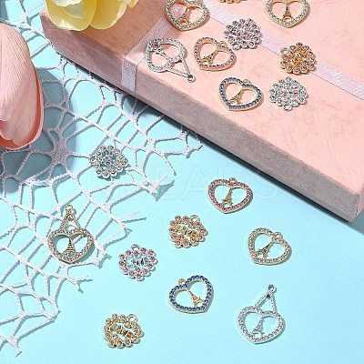 18Pcs 9 Styles Rack Plating Alloy Pendants FIND-FS0003-10-1