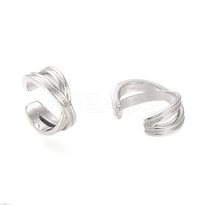 Brass Cuff Earrings EJEW-I249-20P-1