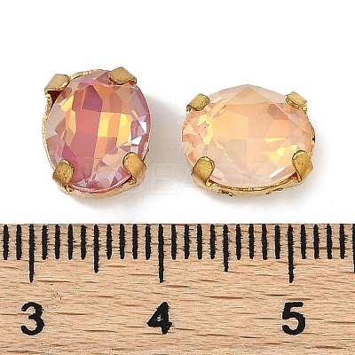 Brass Glass Rhinestone Sew on Rhinestones RGLA-B004-13A-G-1