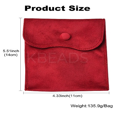 6Pcs 6 Colors Velvet Jewelry Pouches ABAG-CJ0001-04-1