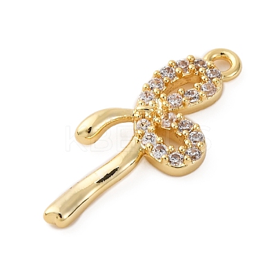 Brass Micro Pave Clear Cubic Zirconia Pendants LS-KK-V016-17G-1
