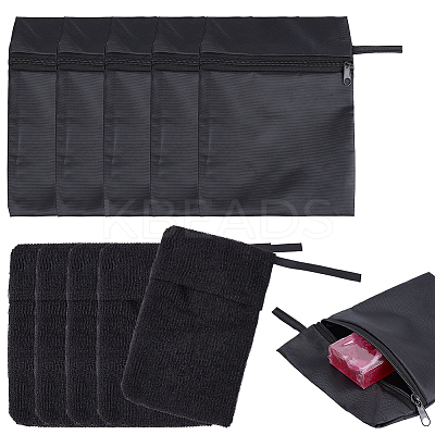 10Pcs 2 Styles Oxford Cloth & Nylon Waterproof Zipper Bags ABAG-OC0001-17-1