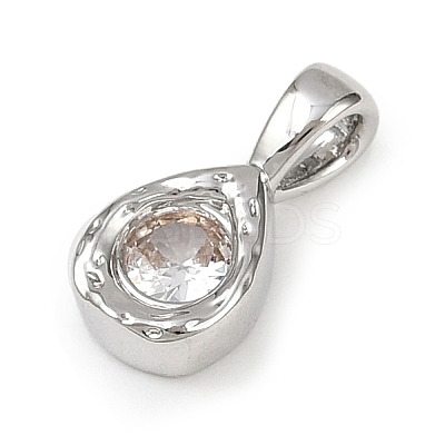 Brass Pave Clear Cubic Zirconia Pendants KK-L238-24P-1