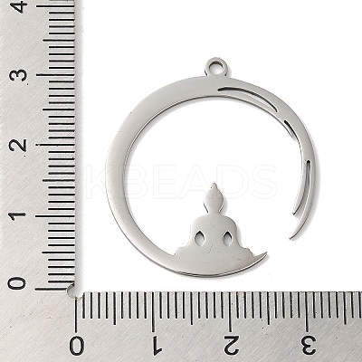 Non-Tarnish 201 Stainless Steel Pendants STAS-B049-12P-1