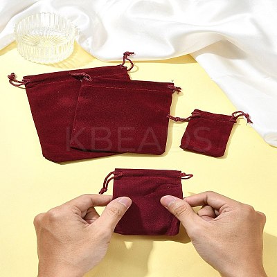 30Pcs Rectangle Velvet Pouches TP-FS0001-02B-1