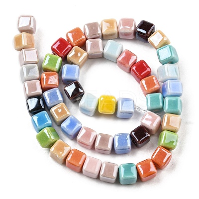 Handmade Porcelain Beads Strands PORC-R141-01-1