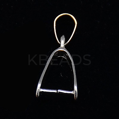 Brass Ice Pick Pinch Bails KK-D318-M-NR-1