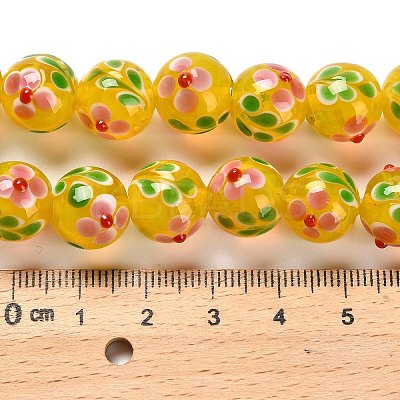 Handmade Lampwork Bumpy Beads Strands LAMP-A005-01D-1