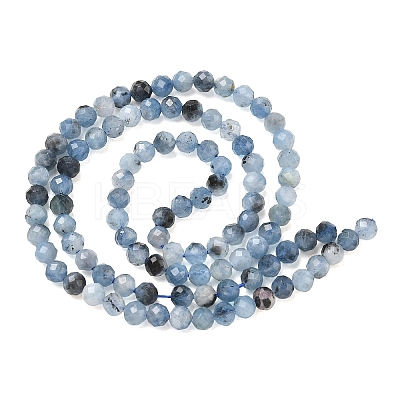 Natural Devil Blue Aquamarine Beads Strands G-P629-A02-03-1