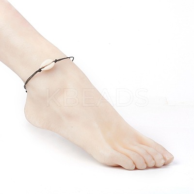 Adjustable Cowrie Shell Anklets AJEW-AN00242-1