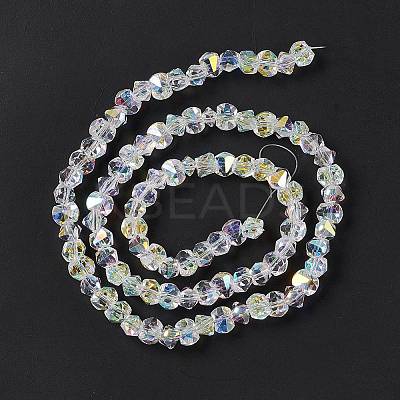 Transparent Electroplate Glass Beads Strands EGLA-L043-AB01-1