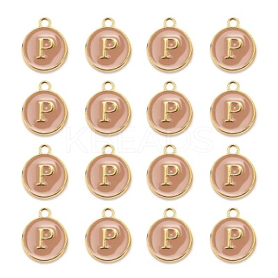 Golden Plated Alloy Enamel Charms ENAM-S118-06P-1