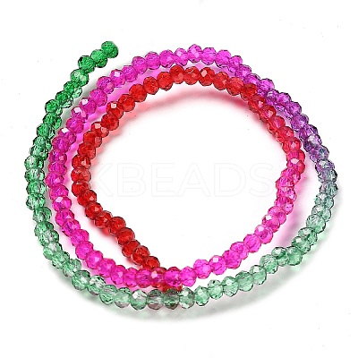 Transparent Painted Glass Beads Strands LS-DGLA-A034-T1mm-A24-1