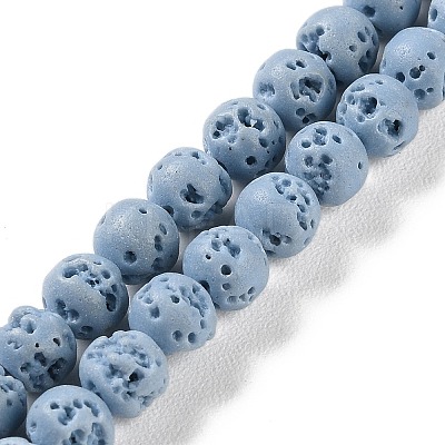 Synthetic Lava Rock Dyed Beads Strands G-H311-08A-06-1